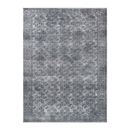 Vintage Oriental Geometric Power-Loomed Indoor Area Rug