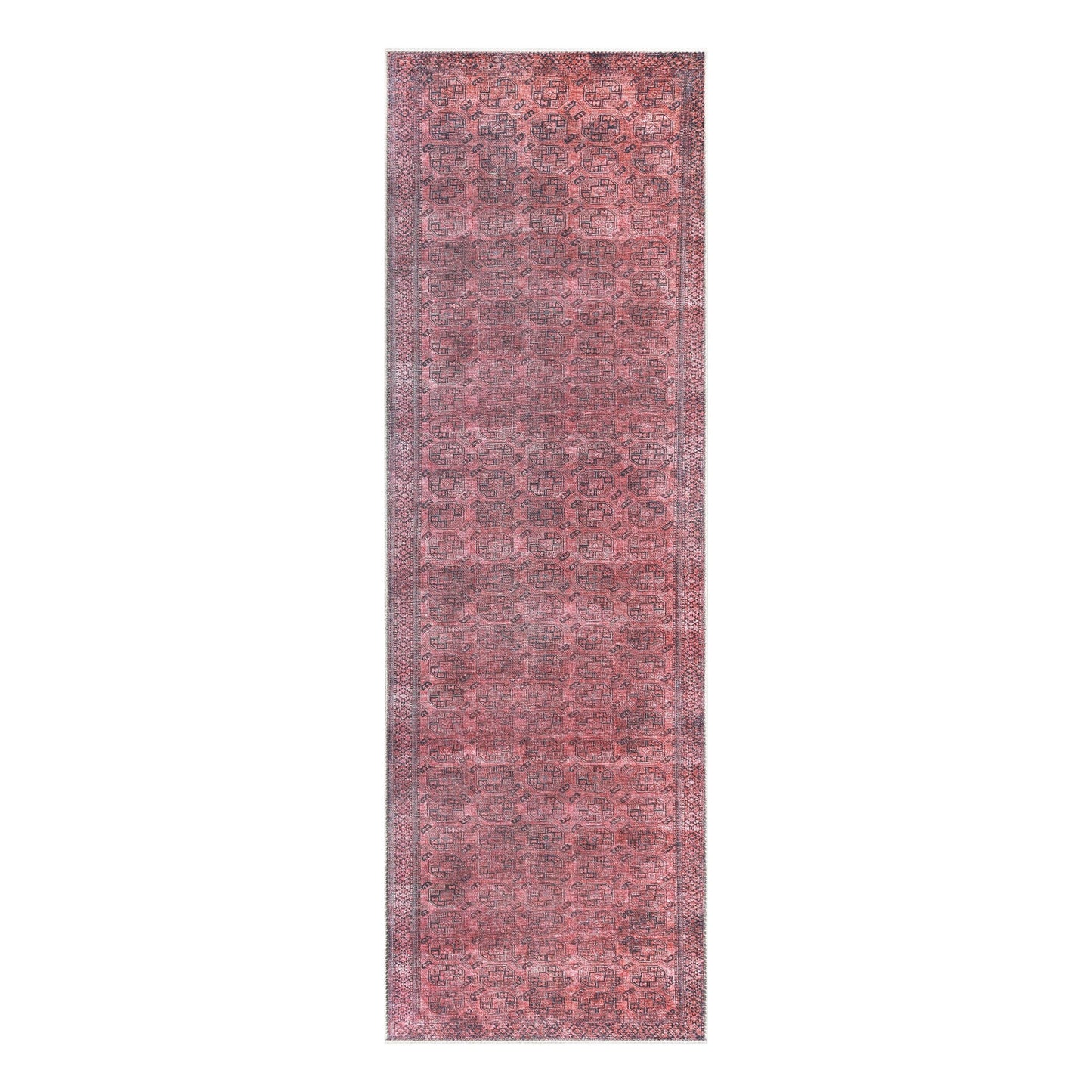 Vintage Oriental Geometric Power-Loomed Indoor Area Rug