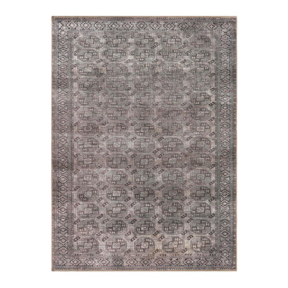 Vintage Oriental Geometric Power-Loomed Indoor Area Rug