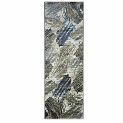 Xander Abstract Non-Slip Indoor Area Rug or Runner Rug