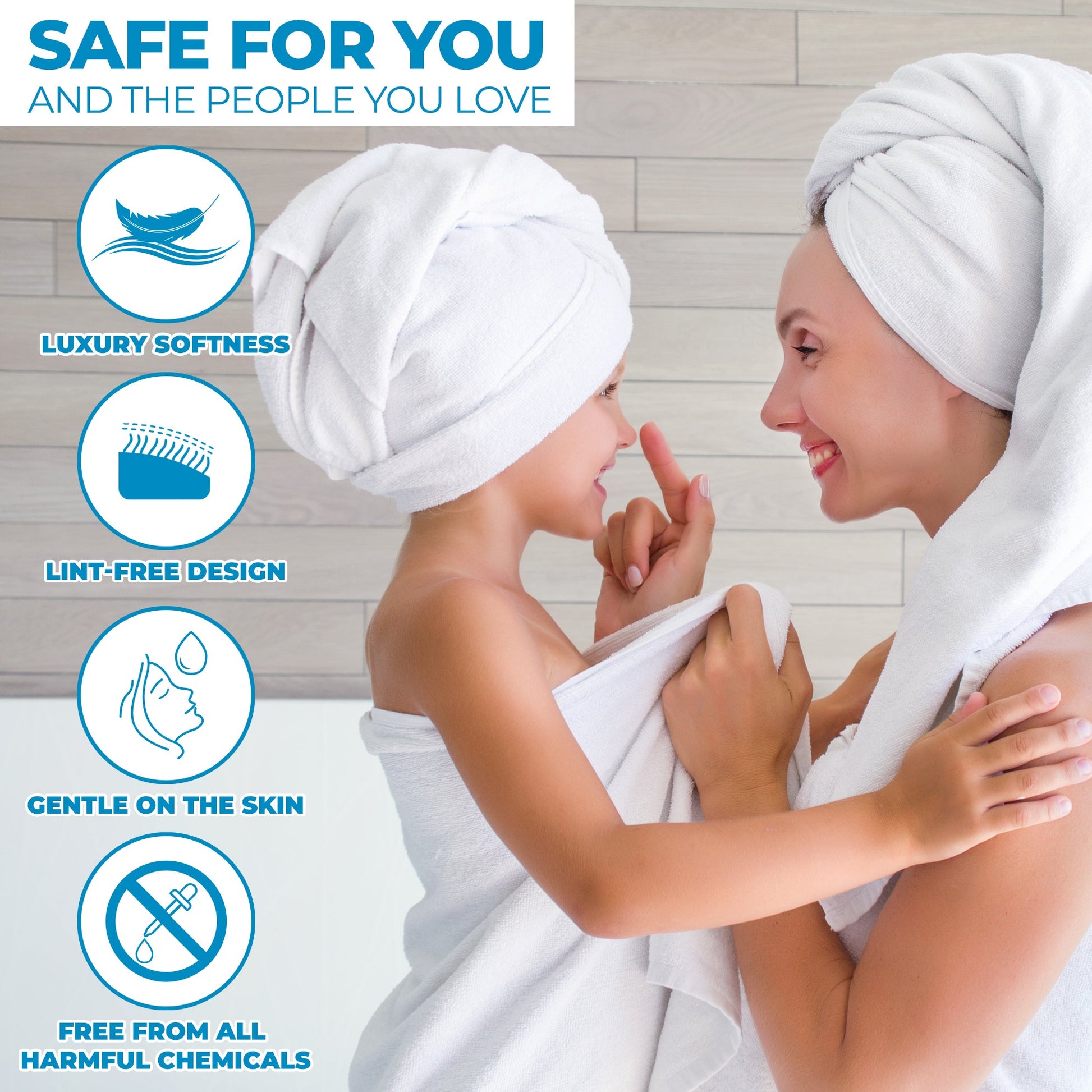 Zero Twist Cotton Solid Ultra-Soft Absorbent Hand Towel - White